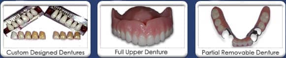 Custom designed dentures