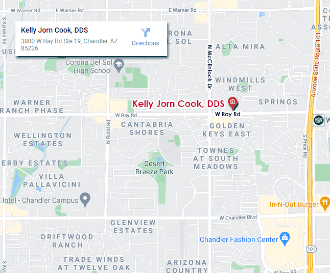 Google map for Kelly Jorn Cook, DDS